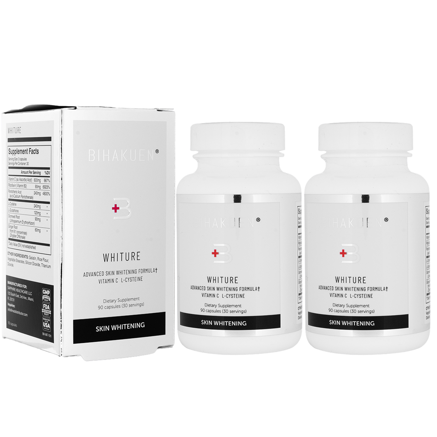 BIHAKUEN ホワイチュア 90錠 2箱