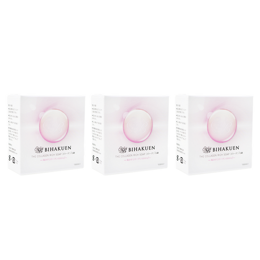 BIHAKUEN コラーゲン石鹸 100g 3個